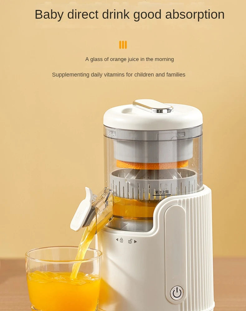 Rechargeable Electric Citrus Juicer Orange Juice Machine Extra Large Caliber Residue Separation