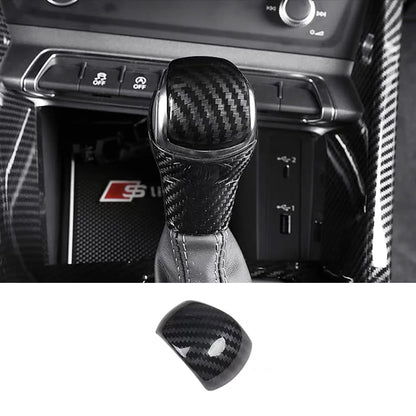 FOR Audi Q3 2019 -2022 Car Carbon fiber style Console Gear Shift Frame Cover Trim Interior accessories  Auto Integral interior