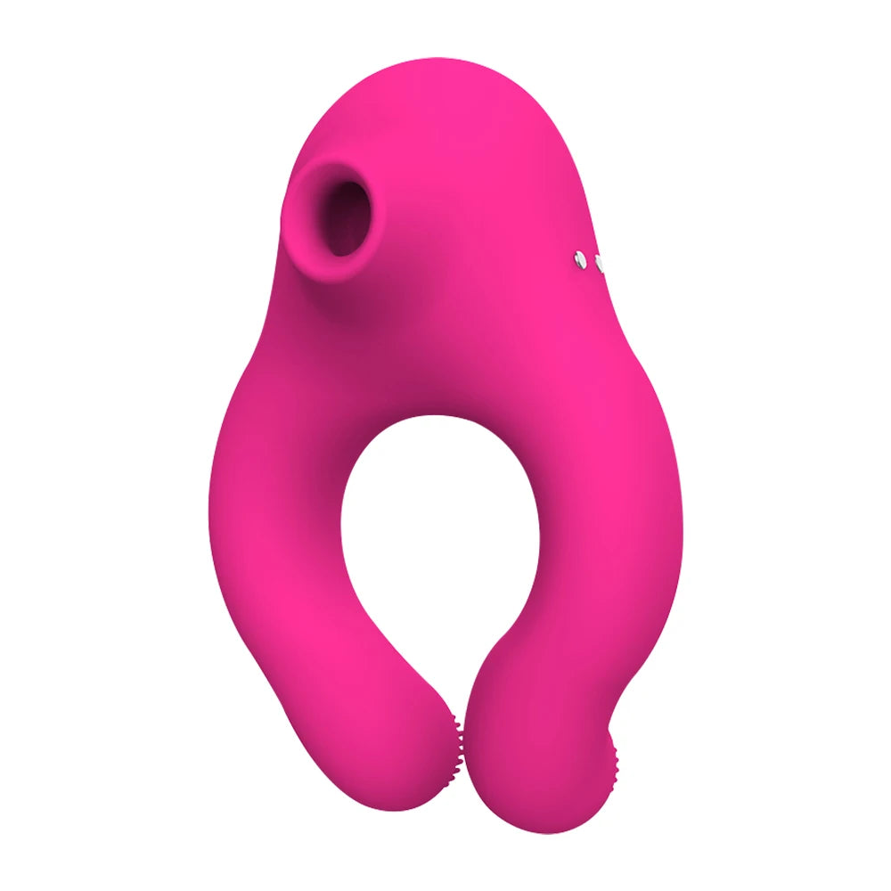 Delayed Ejaculation Penis Ring Sex Shop Soft Material Cock Ring Sucking Clit Stimulator Scrotum Massager Sex Toys for Couple