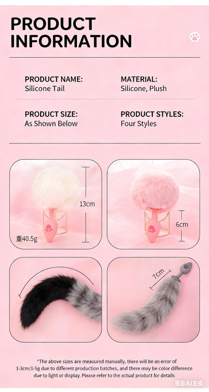 Cat Paw Anal Plug Adult Couple Games Butt Plug Erotic Product Penetration Anal Toy with Hairball Fox Tail Sex Toys for Men Women