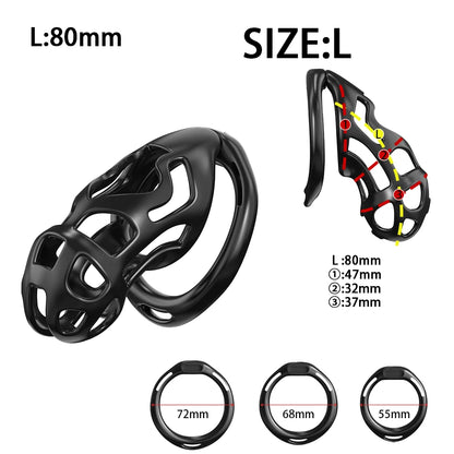 Male Chastity Cage with 3 Rings Cock Cage Adult Sex Toy Penis Bondage Urethral Lock Male Cuckold Erotic Couple BDSM Toy Cock Cag