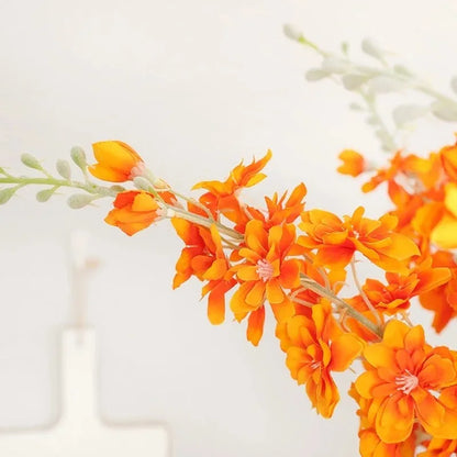 Artificial New Flowers Delphinium Flower Branch Fake Leaf Wedding Decoration Outdoor DIY For Home Decorative Vase Accessories