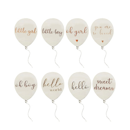 Baby Wooden Balloon Milestone Newborn Birth 1-12 Month Card Birthday Gift Toddler Wooden Commemorativenir Photography Prop Toy