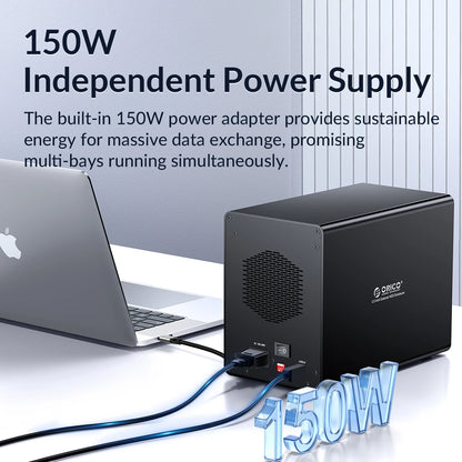 ORICO 95 Series 5 Bay 3.5'' USB3.0 HDD Docking Station Support RAID Mode Aluminum With 150W Power for Bitcoin Altcoins Mining