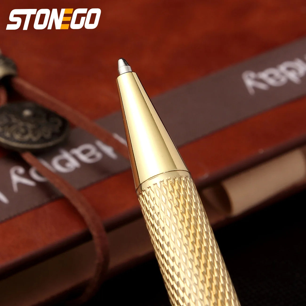 STONEGO Classic Luxury Rollerball Pens, Stainless Steel Roller Ball Pen for Men Women, School, Office, Executive, Business