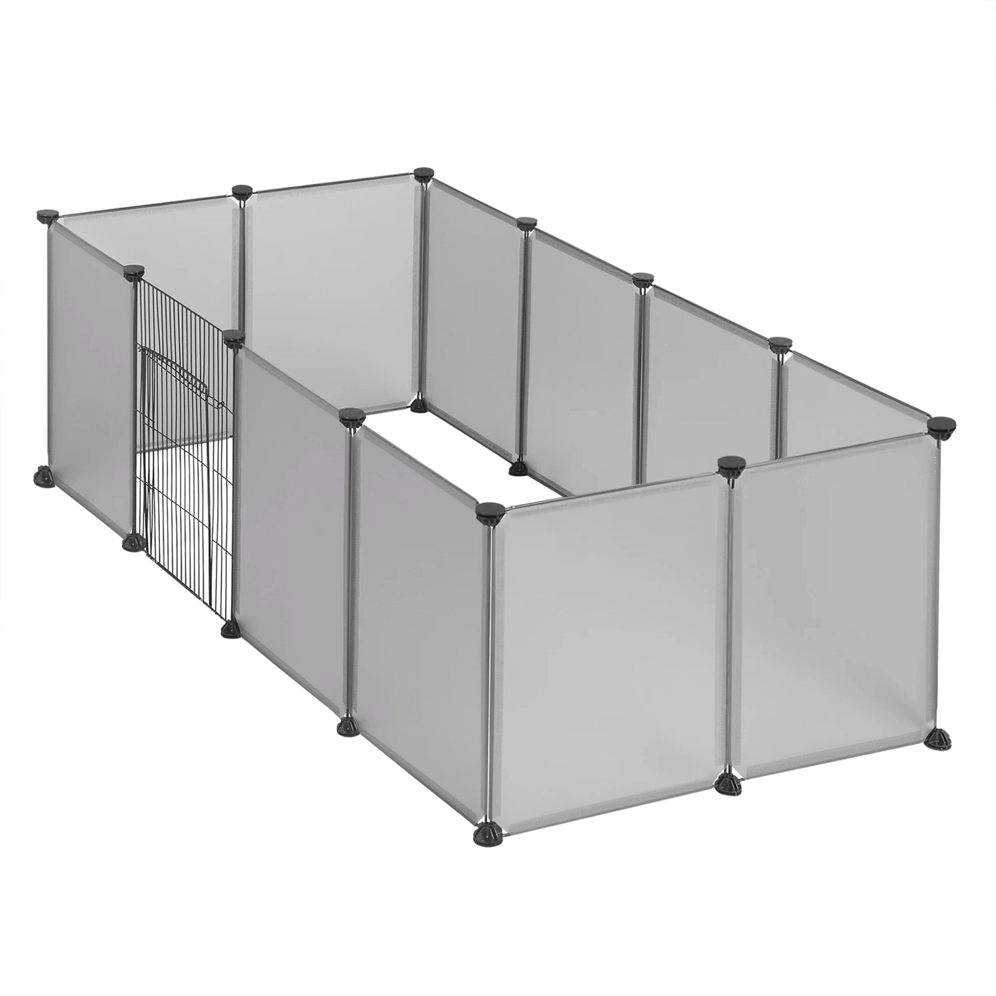 EUGAD Pet Playpen DIY Metal Wire Exercise Modular Enclosure with Door Small Animals Cage for Guinea Pig Rabbit Gerbil Hedgehog Pet Run