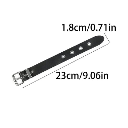 Cool Punk Bracelets Men Women Retro Bracelet Adjustable Wrist Belt Buckle Styles Cuff Bangle Bracelet for Party Club Daily Wear