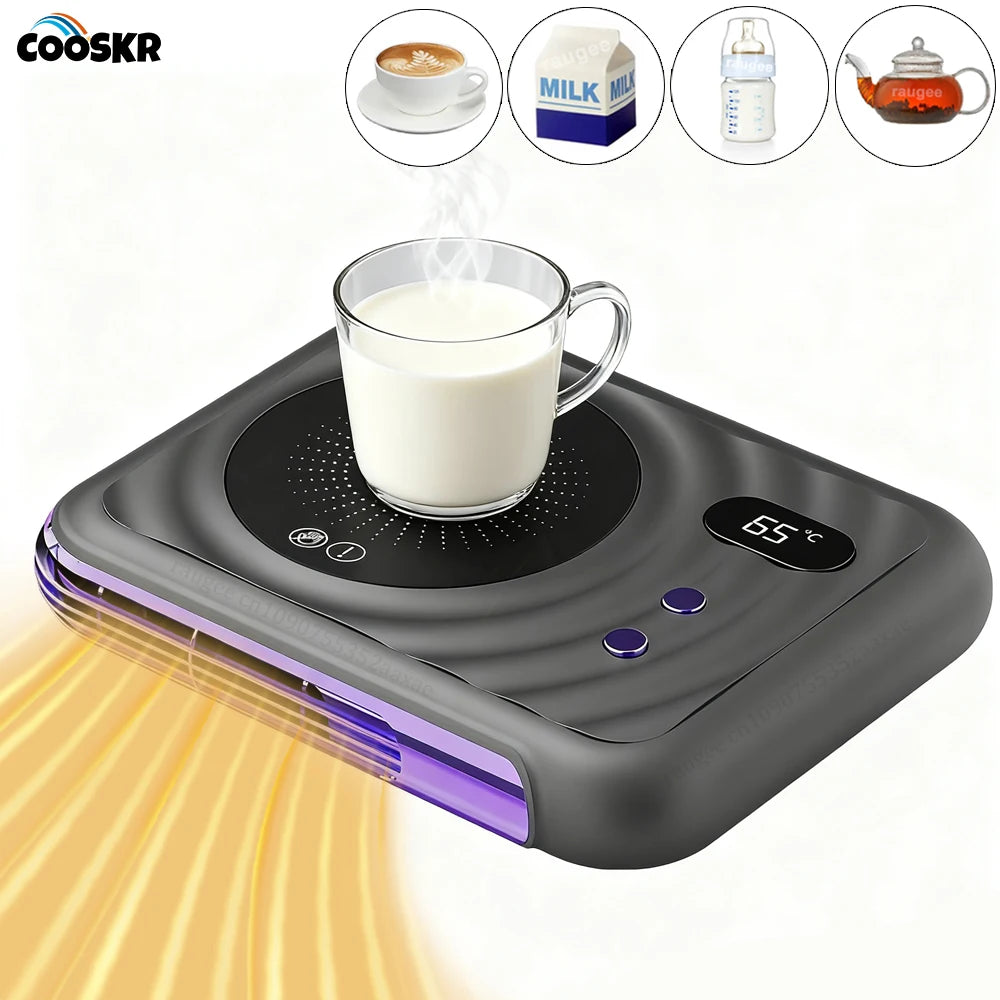 Mug Warmer Electric Cup Warmer Fastest Heating Cup heater with Temperature Display for Coffee Milk Tea Fan Warmer In Winter