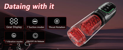 Minyee Automatic Male Masturbator Penis Pump 100% Waterproof Rechargeable USB Sucking Vibrating Function Silicone Masturbation Cup Adult Sex Toy for Men