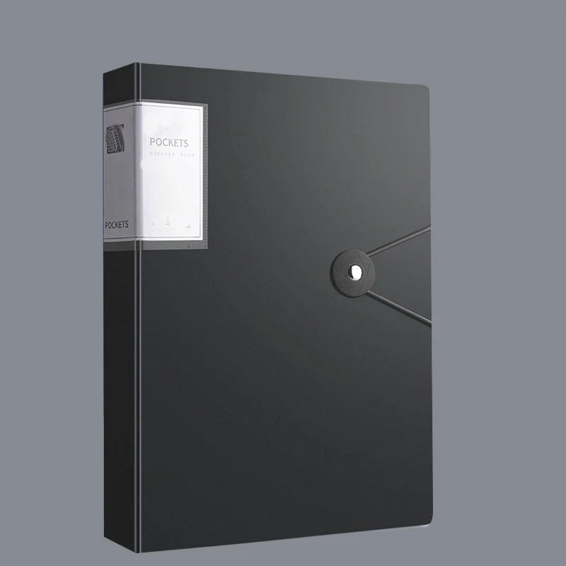 Durable 60-Pocket A4 Folder File Bag, High Transparency & Waterproof, Ideal for Exam Papers & A4 Size Documents,Perfect for Home
