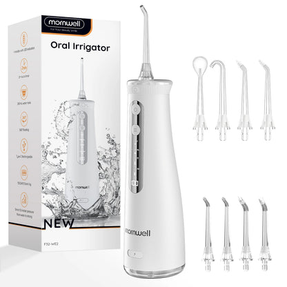 Mornwell F32 Water Floss Oral Teeth Whitening Home Appliance Sonic Water Flosser 260ML Tank Teeth Cleaner Oral Water Jet