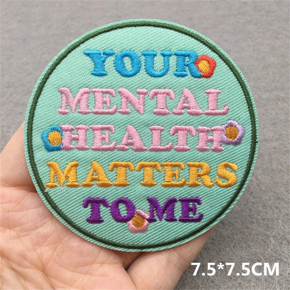 Cartoon Embroidered Patches For Clothing Slogan Letters Embroidery Patch For Clothes Iron On Patches On Clothes Jackets DIY