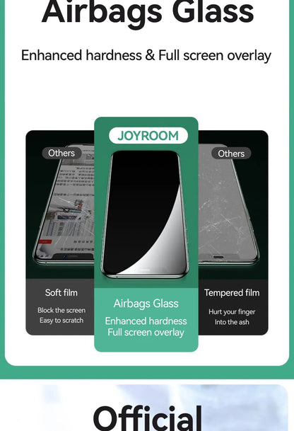 Joyroom 3/2/1PCS HD Glass For iPhone 18 17 16 15 Pro Max Screen Protector Full Screen Glass Protection For iPhone 18 17 16 15Pro