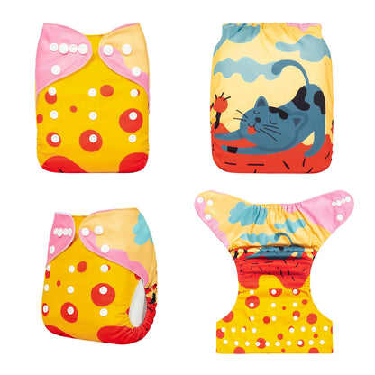 U Pick ALVABABY Digital Position Cloth Diapers Baby Reusable Modern Cloth Nappy for Baby with 1pc Microfiber Insert
