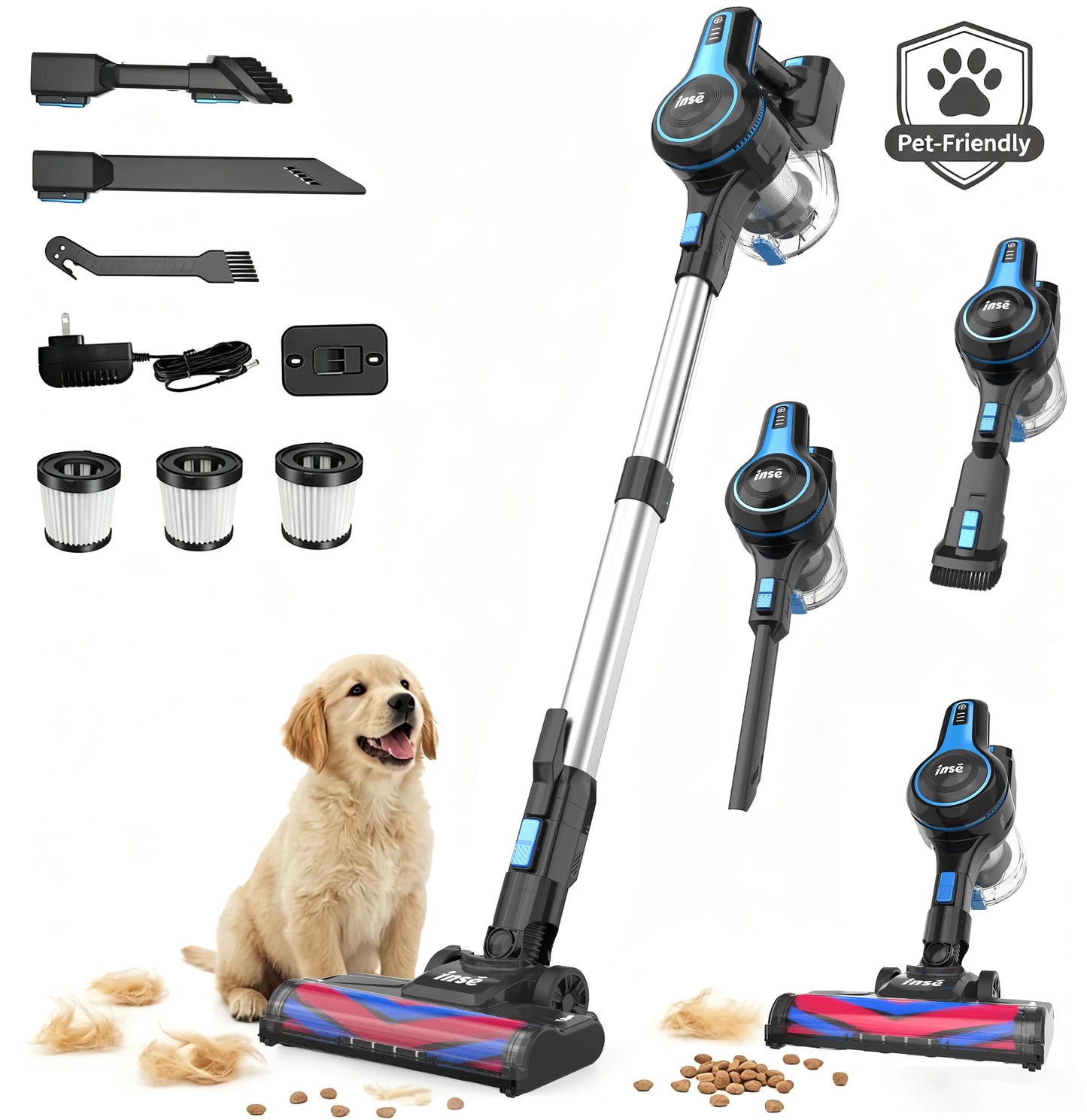 INSE N5T 465W 35000Pa Suction Power Cordless Vacuum Cleaner Handheld Smart Home Appliance Removable Battery Dust Mug