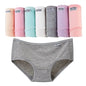 Candy Color Underpant Women'S Comfort High-Quality Cotton Mid Waist Breathable Solid Skin Friendly Panties Plus Size Briefs Soft