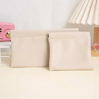 Self-Closing Artificial Leather Long Wallet Passport Driver's License ID Holder Headphone Data Cable Storage Cash Pouch