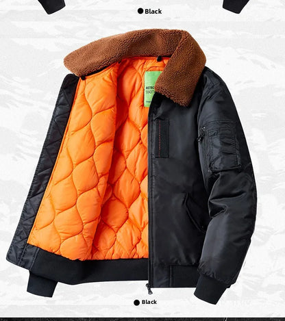 Warm Men's jackets Thick Brand Luxury Winter Down Jacket Coats Parkas Pilot Jackets Outwear Padding Padded Puffer Jacket HXY282