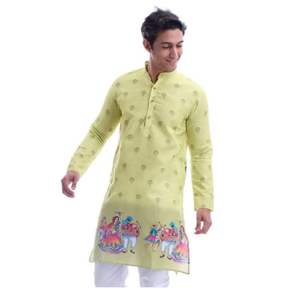 Muslim Kurtta Caftan Dubai Men'S Robe Long-Sleeved Ethnic Style Stand Collar Arabic Clothing National style Middle Eastern