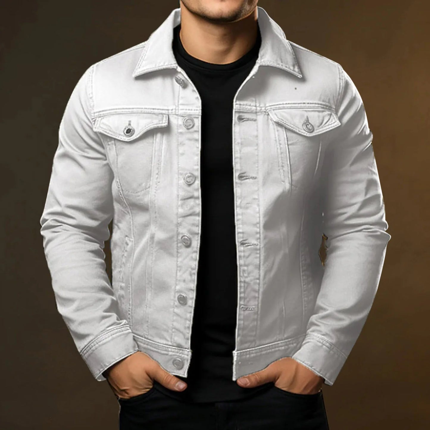 Men'S Casual Fashionable Outerwear Jacket Mens Medium Long Cotton Jacket Men'S Jackets Casual Daily Wear Jacket Ropa De Hombre