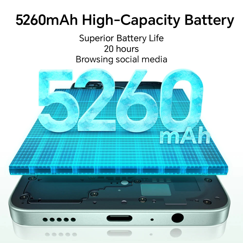 HONOR X5c Plus 4G,EU Version,4G Smartphone, 50MP Main Camera,5260 mAh Battery, MTK Octa-core CPU,6.74-inch LCD Screen