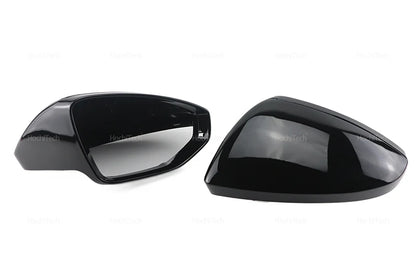 High Quality Carbon Fiber Glossy Black Replacement Side Mirror Covers Cap for Audi A6 S6 RS6 C8 A7 S7 RS7 A8 Left hand Drive