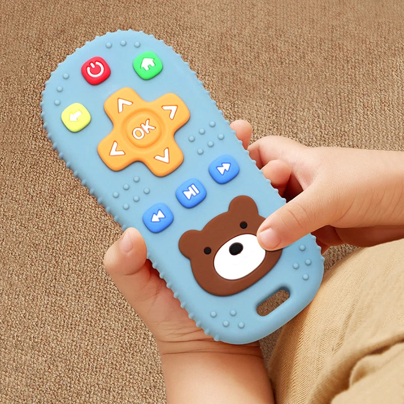 Baby Teethers Remote Control Shape Silicone Molar Chewing Toys Silicone Teething Toys Infant Baby Gifts Newborn Accessories