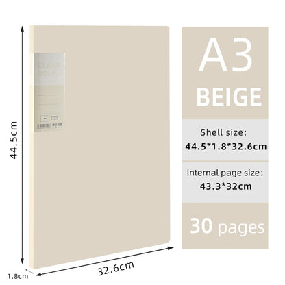 A3 Side-Entry Art Portfolio for Students - Painting Folder, Poster, Sketch Paper, Insert Pockets, Certificate Holder 20-60Pages