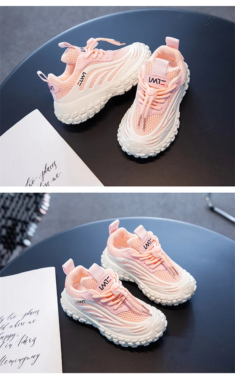 JIMITU Children Sneakers Breathable Mesh Kids Girls And Boys Casual Shoes Rubber Sole Summer Autumn Toddlers Tennis 3-6y