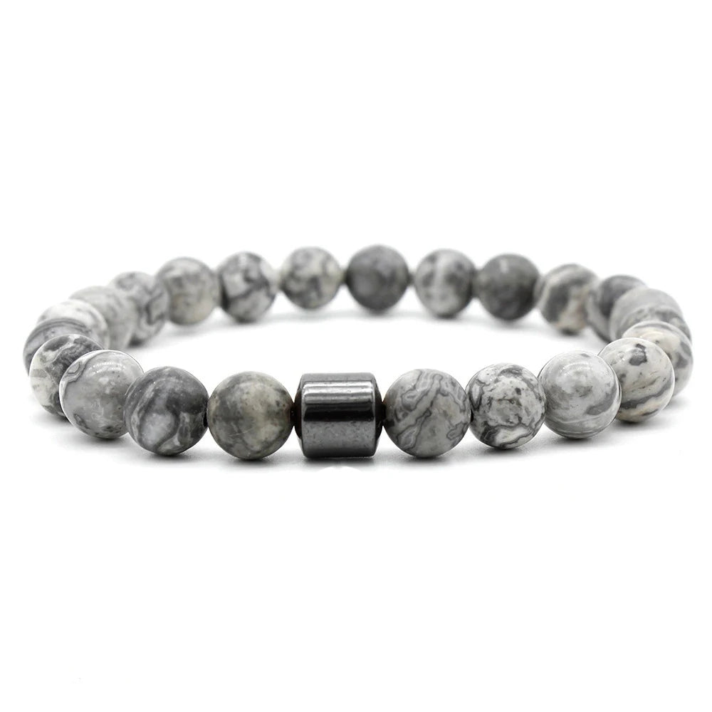 Tiger Eyes Natural Stone Beads Handmade Men Magnetic Hematite Accessory Bracelets for Boyfriend Father Gift