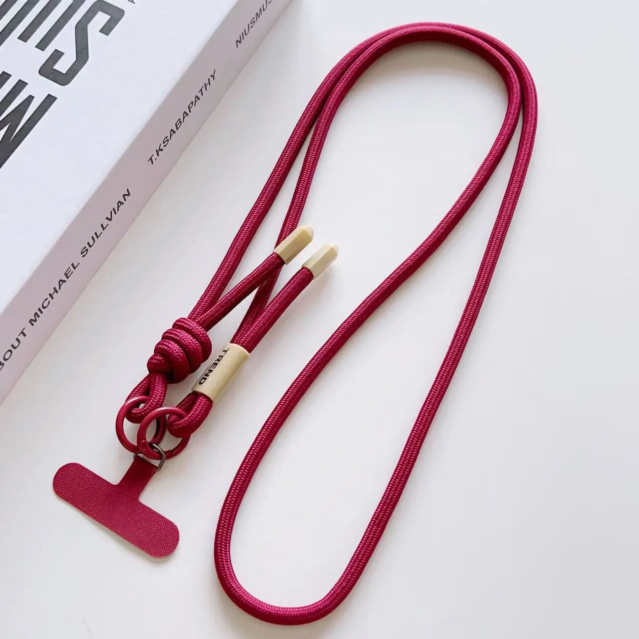 Adjustable Fashion Anti Loss Phone Lanyard 120CM Crossbody Neck Cord Wrist Strap for iPhone 17 Pro Max Case Chain Two Ring Rope