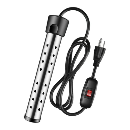 Fast Acting Heater 1500W Electric Water Heater Stainless Steel Texture Home and Office Travel Heater Suitable for Pools