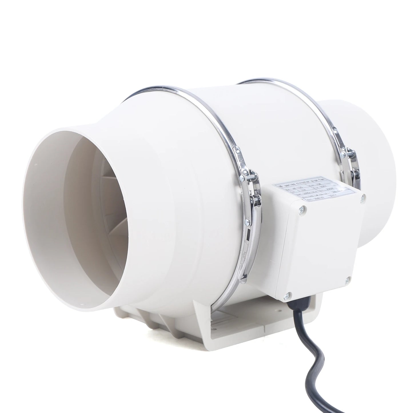 220V Exhaust Fan Silent Duct Ventilation Fan 2600RPM Duct Fan Pipe Extractor for Kitchen Bathroom Toilet (HF-100/HF-150/HF-200)