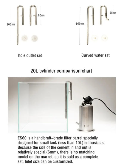 Aquarium Stainless Steel External Pro Canister Filters with Pump ADA Style Fish Tank Filter Bucket Barrel фильтр для аквариумов