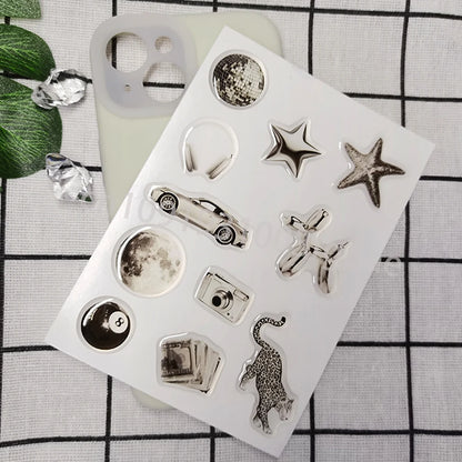 personal phone case dome epoxy sticker silicon resin ipad label popular decorative crystal gel logo jelly cute DlY glass shapes