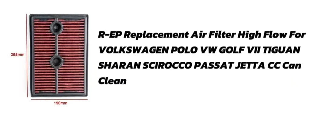 R-EP Replacement Air Filter For VOLKSWAGEN For VW GOLF 5 6 TOURAN TIGUAN SHARAN SCIROCCO PASSAT JETTA CC EOS 1K0129620 Can Clean