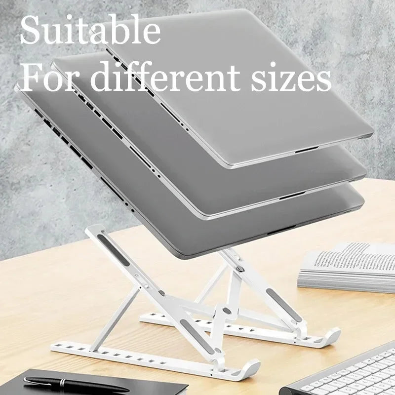 Foldable Portable Laptop Stand Adjustable Computer Monitor Holder for MacBook iPad Air Tablet Notebook Base Desk Mount