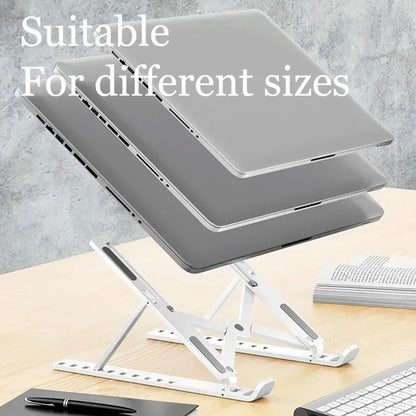 Foldable Portable Laptop Stand Adjustable Computer Monitor Holder for MacBook iPad Air Tablet Notebook Base Desk Mount