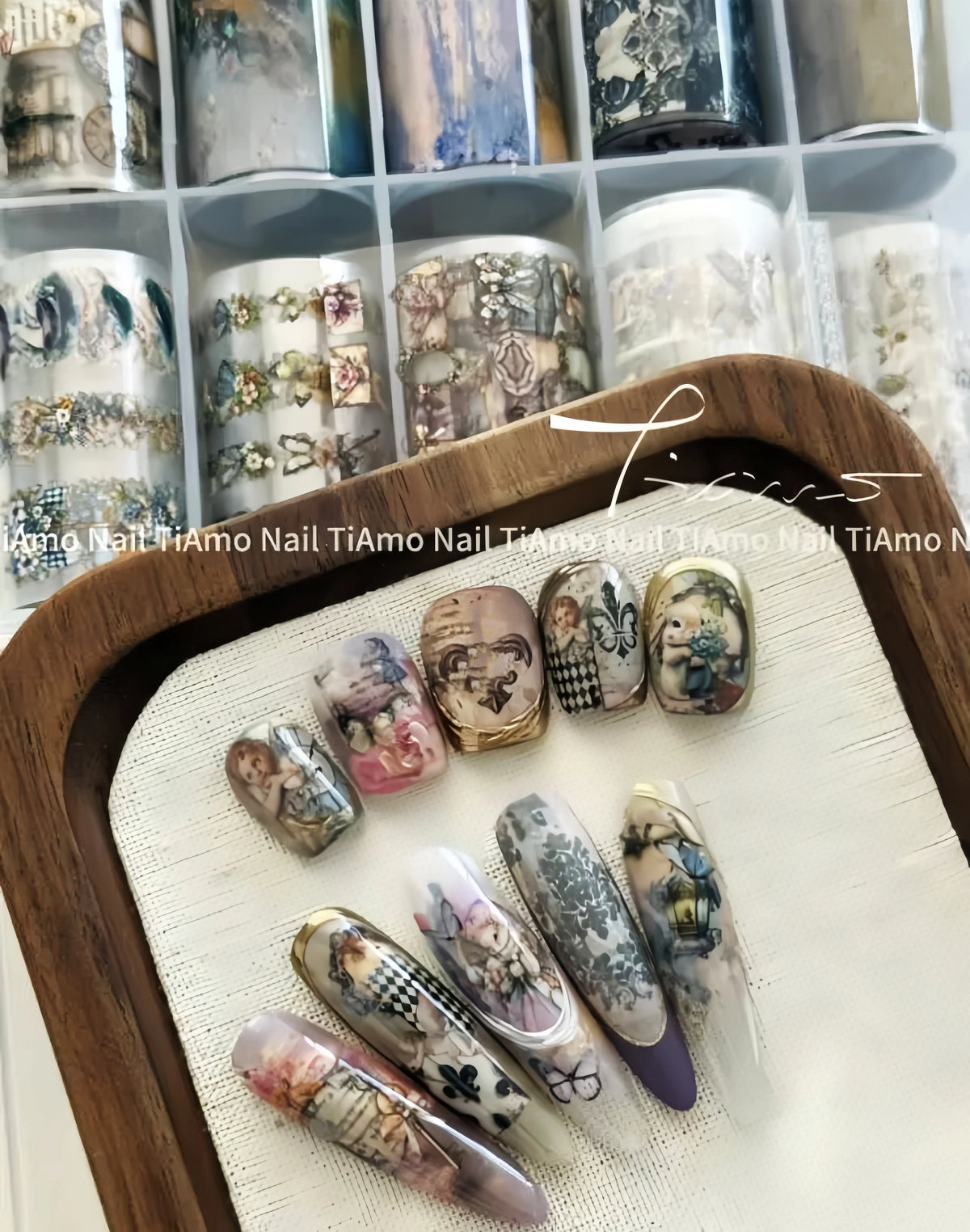 10Rolls Lacce Flower  Nail Foils Transfer Paper  Nail Art Stickers  Manicure Set Decal  Nails Decoration