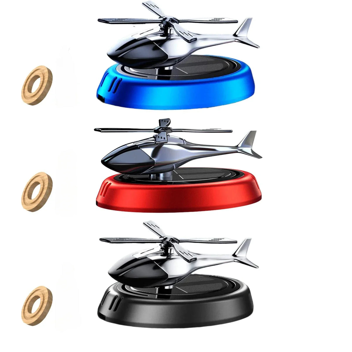 Solar Car Air Freshener Car Center Console Perfume Helicopter Decoration Car Interior Solar Car Rotating Perfume