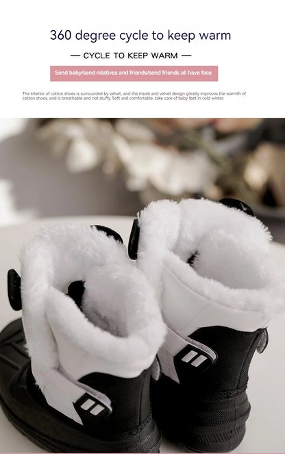 Girls Unicorn Snow Boots Waterproof Slip Resistant Cold Weather Shoes Brand Boy Girls Rubber Boots for Kids Fashion Sneakers