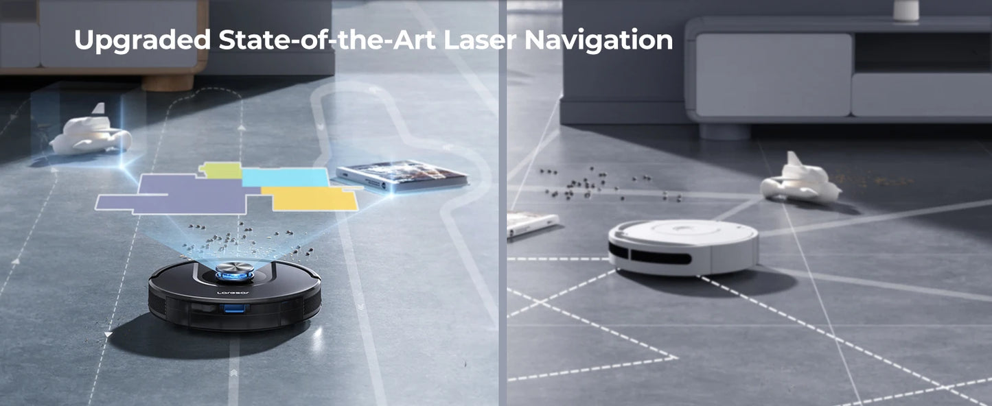Laresar Mars01 Robot Vacuum Cleaner Mop LDS Lidar Navigation 5000Pa Smart Planned Mapping Home Floor Wash Carpet Pet Hair Clean