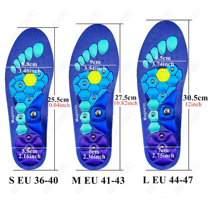 Magnetic Massage Insoles Acupressure Inserts Arch Support Orthopedic Acupressures Shoes Pads Relieve Tired for Men Women Unisex