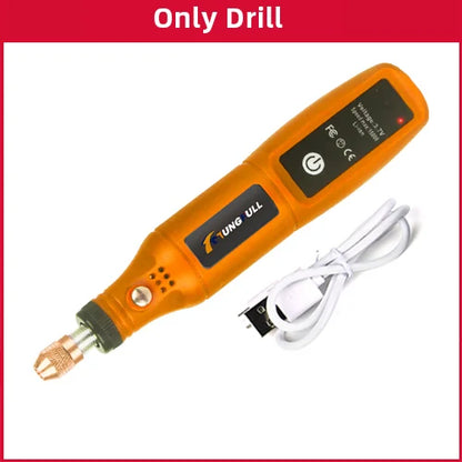 DIY Mini Rotary Tool USB Engraving Tool Dremel Tool Mini Grinder Machine Mini Wireless Drill Rechargeable Polishing Machine