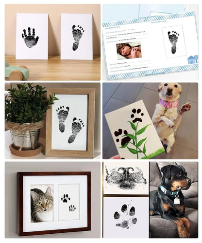 Baby Inkless Hand and Footprint Kit, Ink Pad Paw Print kit for Dogs, Dog Nose Print Kit, Dog Paw Print Kit - Baby Footprint Kit