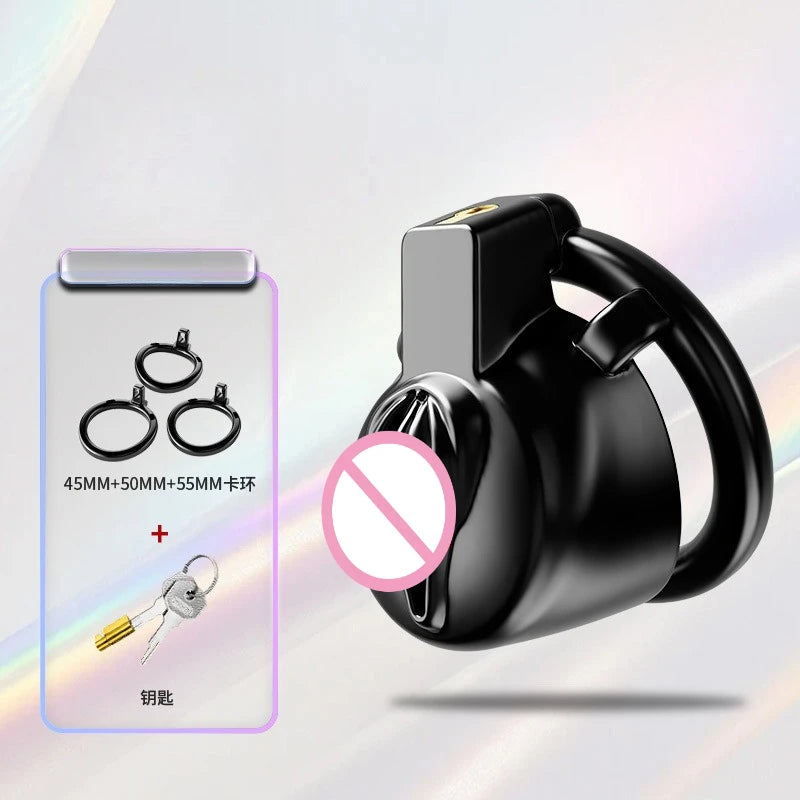 New Sissy Simulation Vagina Chastity Cock Cage Sex Toy with 4 Size Cock Ring Bdsm Penis Urethral Lock Adult Toy for Men