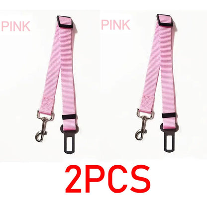 New Dog Car Belt Cat Car Seat Belt Pet Seat Vehicle Dog Harness Lead Clip Safety Lever Traction Dog Collars GXQ05
