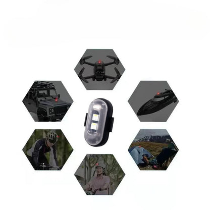 4PCS Wireless LED Strobe Lights with Remote Control, 8 Colors USB Charing Waterproof Emergency Warning Lights