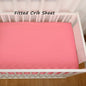 Baby Crib Sheets for Boys Girls Solid Color Fitted Crib Sheet Toddler Mattress Protector Cover Newborn Bed Sheet Babies Stuff