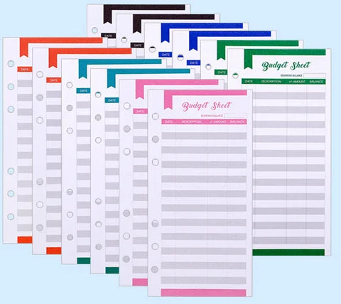 NEW A6 Money Budget Planner Binder With Zipper Envelopes, Cash Envelopes For Budgeting, Money Organizer For A6 Cash Budget Binde